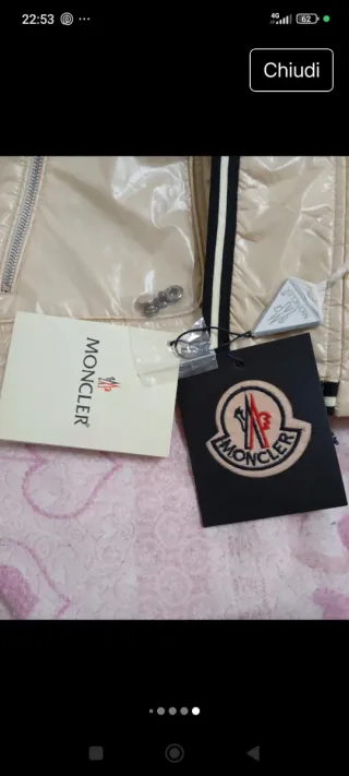 Moncler Giacca Beige/Grigio Cappuccio