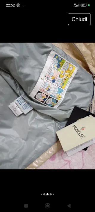 Moncler Giacca Beige/Grigio Cappuccio