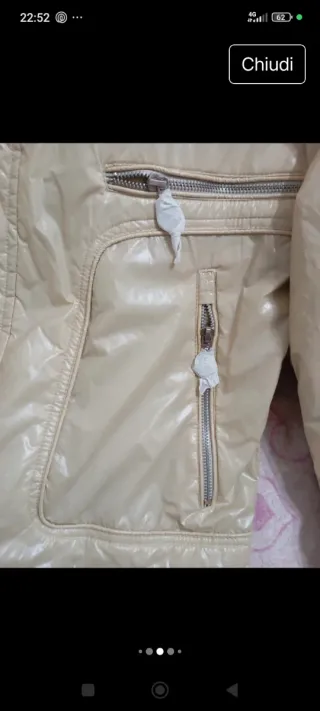 Moncler Giacca Beige/Grigio Cappuccio