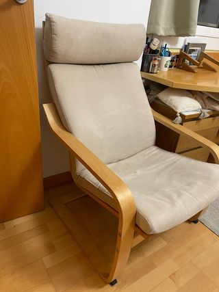 Poltrona Poäng IKEA in legno beige