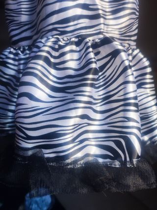 Disfraz Cebra Falda, Sombrero, gafas y Brazalete