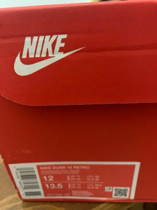 Zapatillas Nike Dunk High Talla 46 Nuevas
