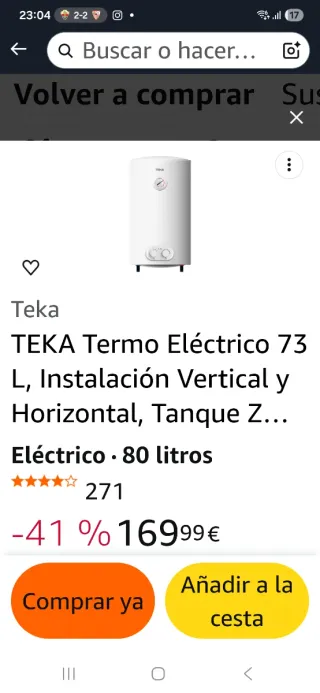 Termo Eléctrico Teka 80L