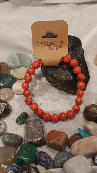 Pulsera Piedra Turquesa Roja