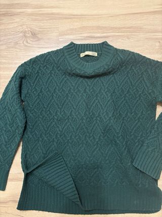 Jersey verde tejido. Talla S/M