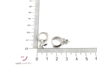 argollas plata 925mm con piedra con circonita