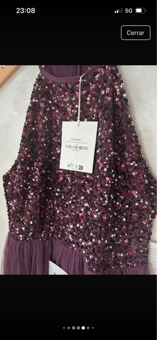 Vestido largo morado Maya Deluxe