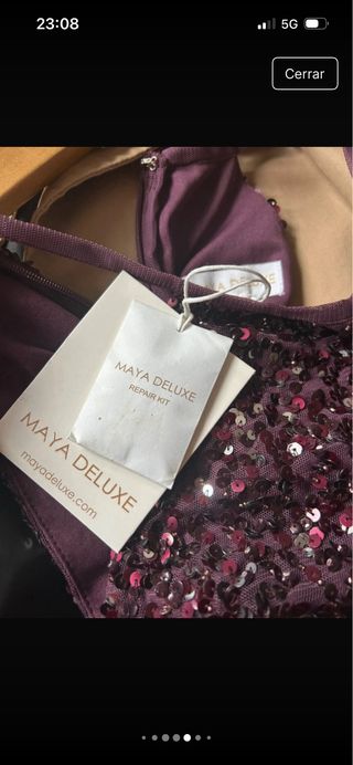 Vestido largo morado Maya Deluxe