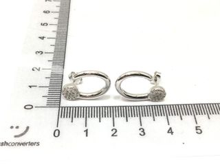 pendientes plata 925mm con piedra con circonita