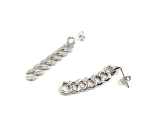 pendientes plata 925mm con piedra con circonita