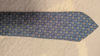 Corbata de seda natural azul