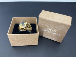 anillo oro 18k con piedra