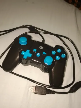 Mando SteelSeries Compatible PS3 USB Negro/Azul