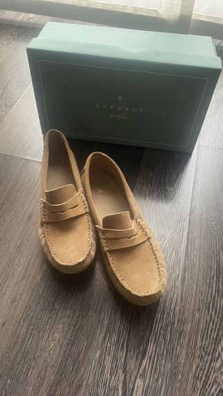 Mocasines niño ante beige talla 36
