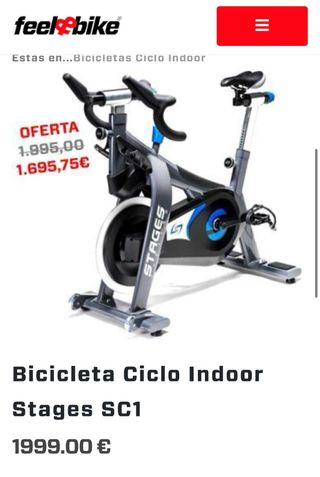 Bicicleta Estática Spinning Cicloindoor Stages SC1
