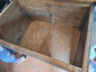 Caseta de madera para perro grande techo abatible