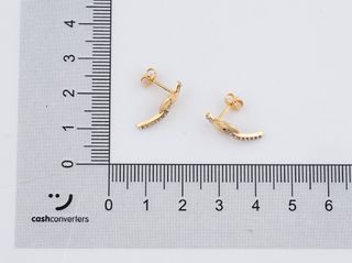 pendientes oro 18k con piedra con circonita