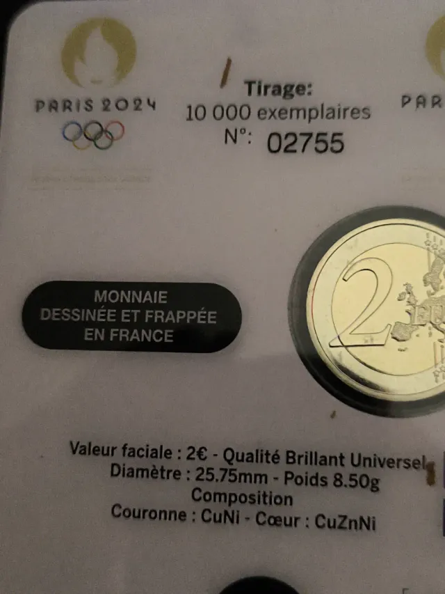 2 Euros conmemorativos París 2024 Torre E