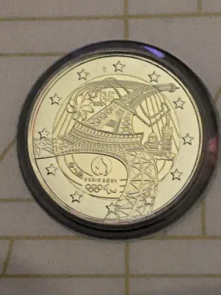 Moneda 2 Euros conmemorativos París 2024 Torre E