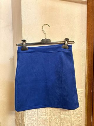 Minigonna Primark velluto blu vintage