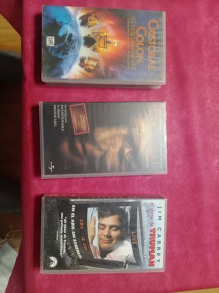 Lote 3 Cintas VHS: Cristóbal Colón, El Show de Tru