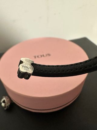 Pulsera Tous Cuero y Plata Oso