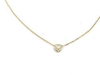 collar oro 18k con piedra con diamante de laboratorio 20cm