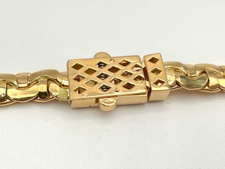cadena oro 18k con circonita 24cm
