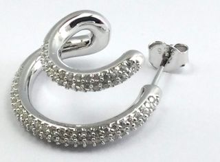 pendientes plata 925mm con piedra con circonita