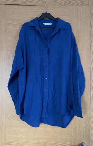 Camisa azul talla única