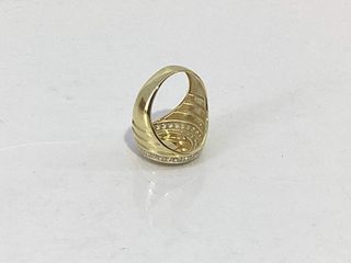sello oro 18k con piedra con circonita