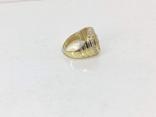 sello oro 18k con piedra con circonita