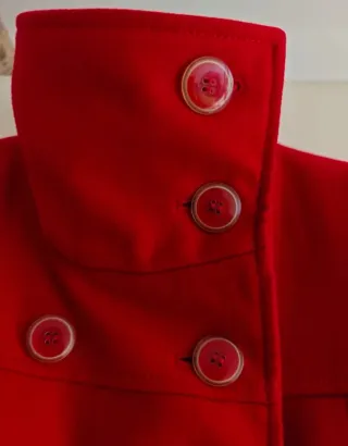 Abrigo vintage rojo mujer