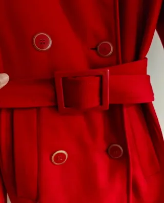 Abrigo vintage rojo mujer