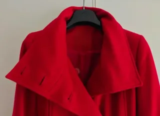 Abrigo vintage rojo mujer