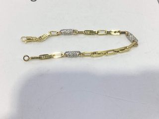 pulsera oro 18k con circonita