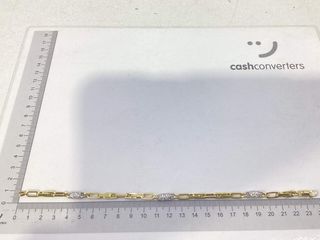 pulsera oro 18k con circonita
