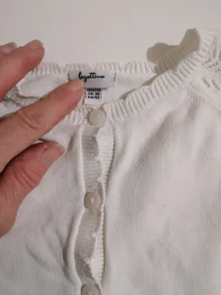 Cardigan bianco bambina