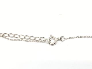 cadena plata 925mm con piedra con circonita 19 2.5cm