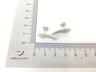 pendientes plata 925mm con piedra con circonita