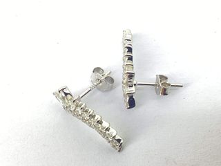 pendientes plata 925mm con piedra con circonita