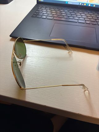 Gafas Ray-Ban Aviator Doradas Lente Verde