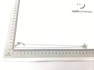 cadena plata 925mm con piedra con circonita 19 2.5cm