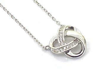 collar plata 925mm con piedra con circonita 19 5cm