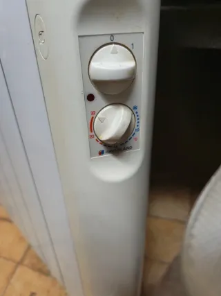 Radiador Eléctrico Pared Beige/Blanco