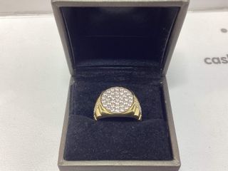 sello oro 18k con circonita