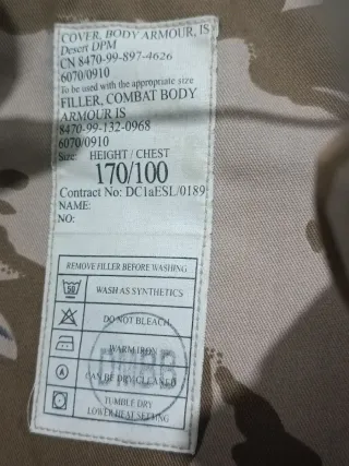 Chaleco táctico ejército U.K. Desert