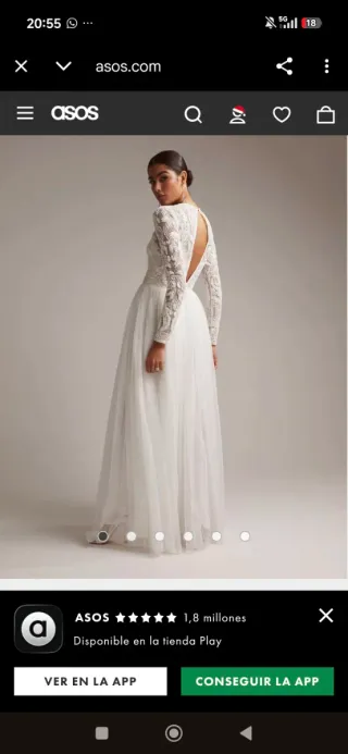 Vestido de Novia ASOS Blanco