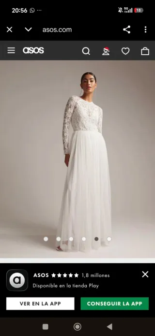 Vestido de Novia ASOS Blanco