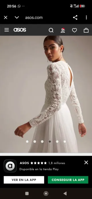 Vestido de Novia ASOS Blanco